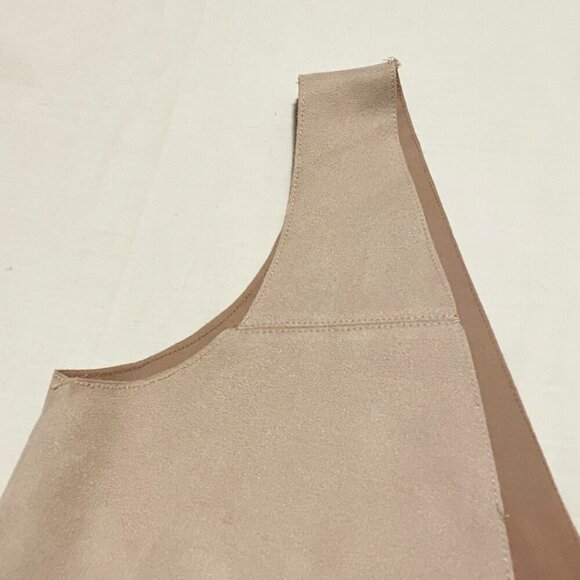 Zara Womens VNeck Stretchy Faux Suede Sleeveless Mini Dress Sz Large - Picture 16 of 16